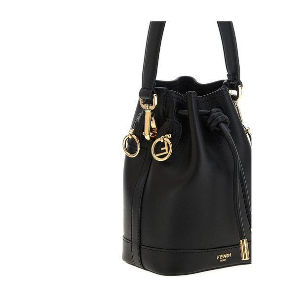 Mon Tresor Mini Leather Bucket Bag - Black
