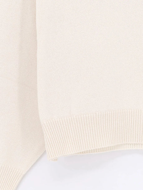 Brunello Cucinelli Cashmere turtleneck with Monili detail on the back - English White