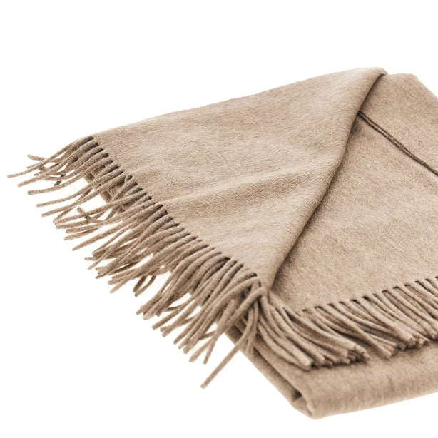MAX MARA Logo embroidery cashmere scarf
