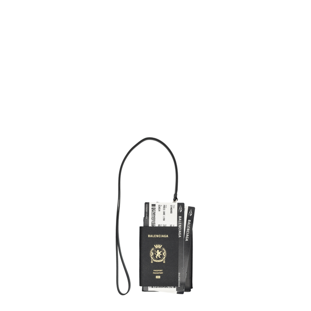 Grained Calfskin Passport Holder - Noir