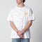 White T Shirt With Logo Print And Splashes