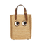 Mini Raffia & Leather Tote - Natural