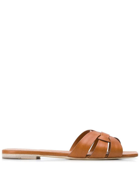 Saint Laurent Sandals Leather Brown