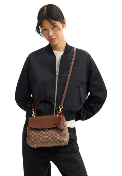 Coach Emory Top Handle Bag In Signature Chenille - Light Khaki