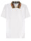 Vintage Check Collar Polo White