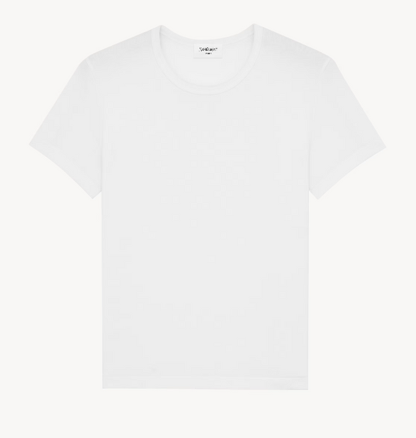 Saint Laurent T Shirt Petit Fit Jersey Cot