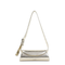 Cannolo Small Crackled Laminated Leather Handbag - Platino