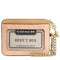 Coach Zip Card Case In Signature Leather With Charm - Faded Blush CFI29
