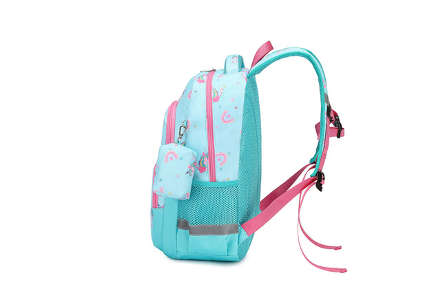 Raindew Kids Unicorn Primary School Backpack with Sponge Handle, Water-Repellent Fabric and YKK Zipper