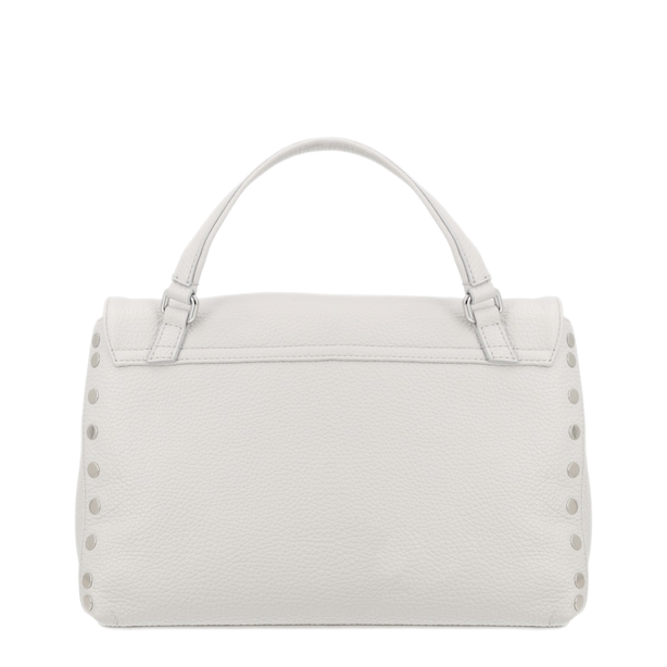 Postina Small Hammered Leather Bag - Grey Carrara