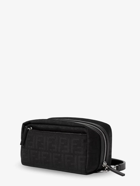 Fendi FF Zucca jacquard fabric clutch bag - Nero