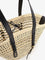 Loewe Paula's Ibiza -Braid raffia and leather shoulder bag - Naturalblack
