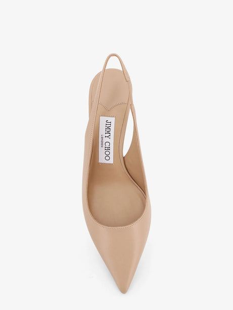 Jimmy Choo Love 95 leatther slingback décolleté - Chai