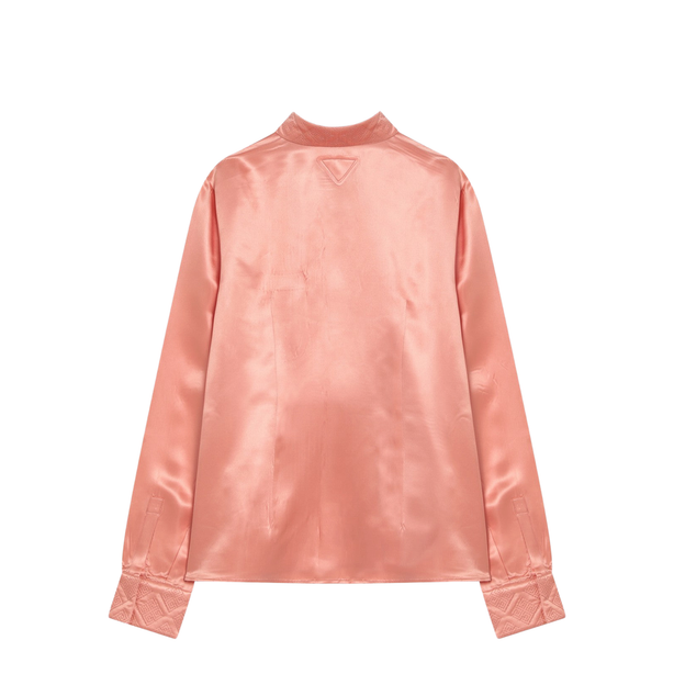 Coral-Coloured Shirt in Silk Blend
