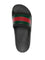 Black Rubber Web Slide Sandal