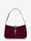 Saint Laurent LE 5 À 7 bordeaux patent leather shoulder bag - Dkredwine