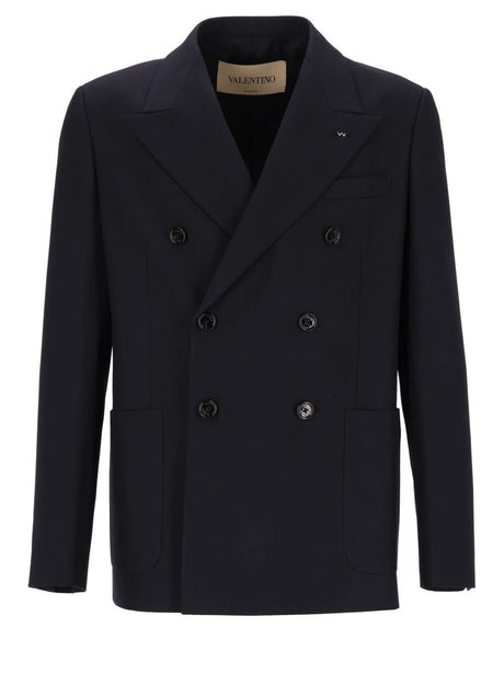 Valentino Garavani Double-Breasted Jacket - Blue