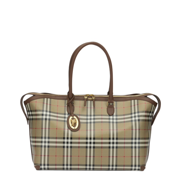 Medium Check Zip Tote - Archive Beige