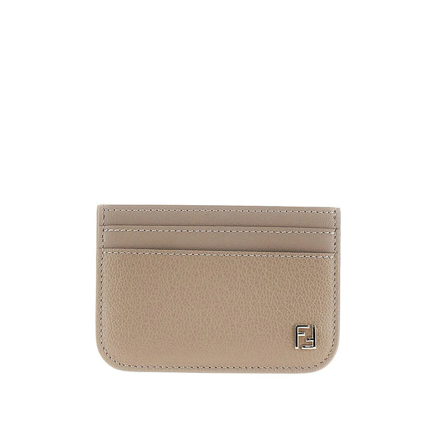 FENDI FF leather card holder