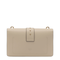 Love Bag One Medium Leather Crossbody - Beige