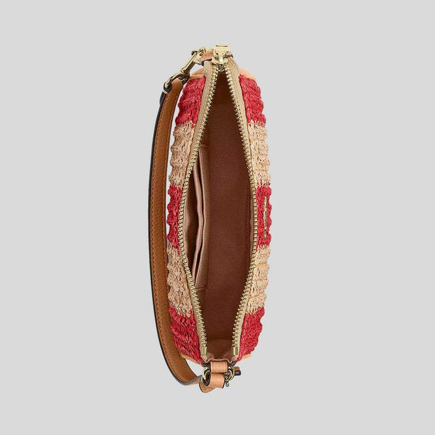 COACH Nolita 19 In Straw and refined pebble leather Red/Tan RS-CEM99