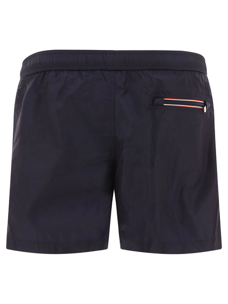 Moncler Swim shorts with logo patch - Blue