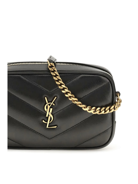 Saint Laurent Loulou mini leather Shoulder Bag - Black