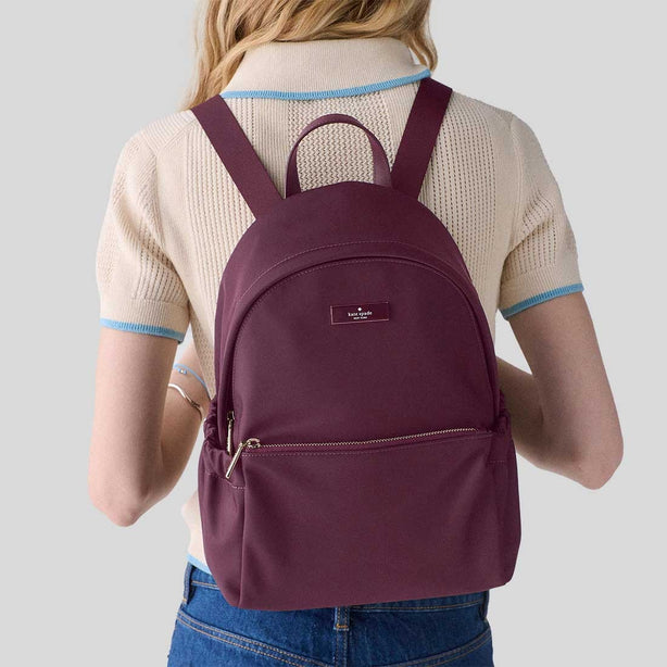 KATE SPADE Carter Ksnyl Dome Backpack Deep Cherry RS-KP110