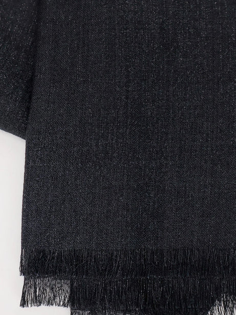Brunello Cucinelli Sparkling cashmere and silk scarf - Nero