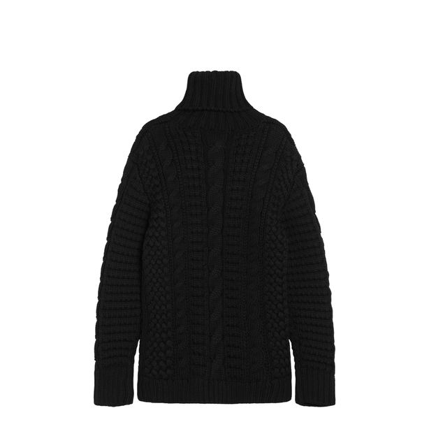 Black Wool Turtleneck Sweater