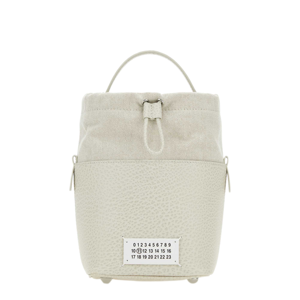 5AC Small Calf Leather Bucket Bag - Light Grey