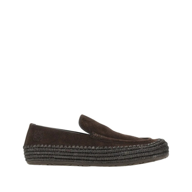 LOEWE Rio' suede leather and raffia shoes