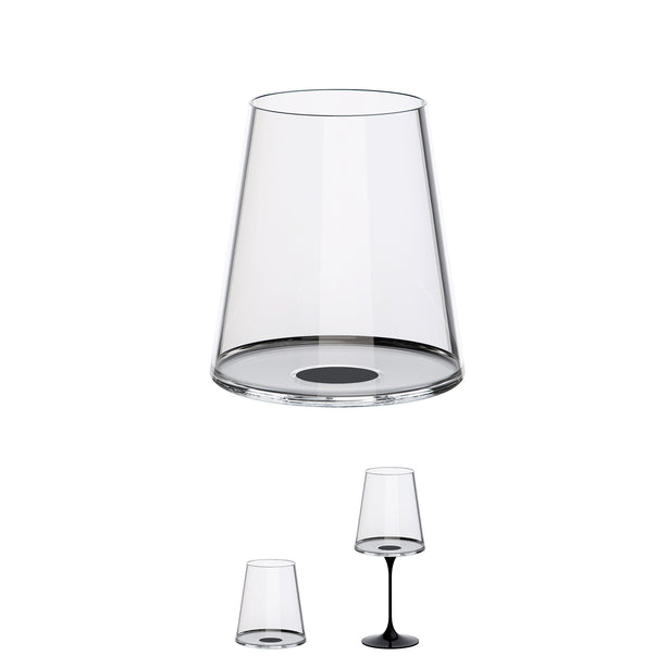 SplitGlass - Tumbler | Red wine cup - Black - set of 2 glasses