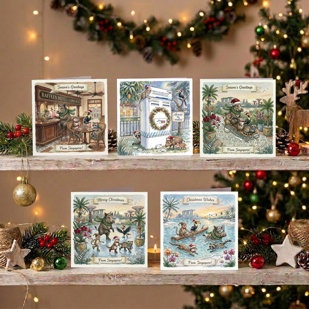 Christmas Singapore Animals - Xmas Card Box Set
