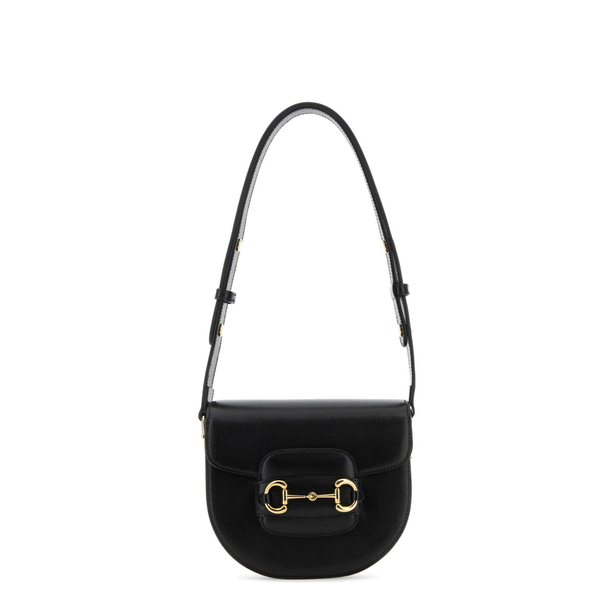 Horsebit 1955 Mini Calfskin Shoulder Bag - Black