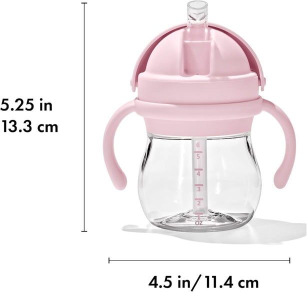 OXO Tot Transitions Toddler Straw Cup with Removable Handles, 6oz/180ml