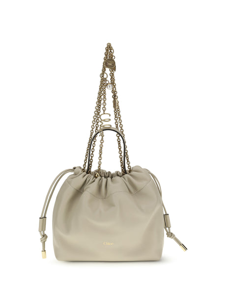 Icons Small Lamb Leather Shoulder Bag - White
