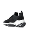 Black Leather Panel Slip-On Sneakers