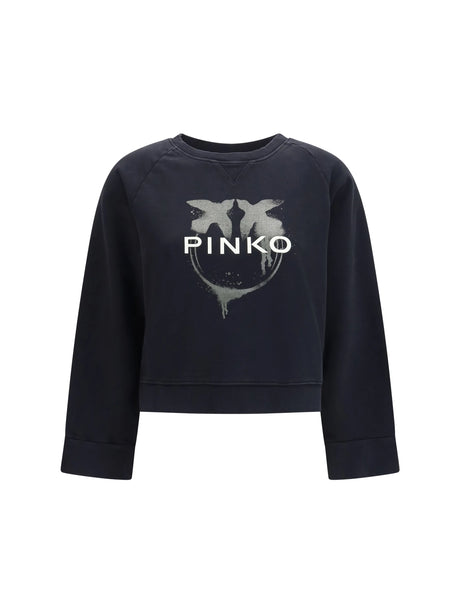 Pinko Neves Sweatshirt - Black/ White/Green