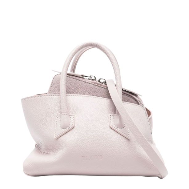 La Passeggiata Mini Grained Calf Leather Top-Handle Bag - Light Mauve
