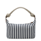 Medium Canvas Top Handle Bag - Blue/Cognac