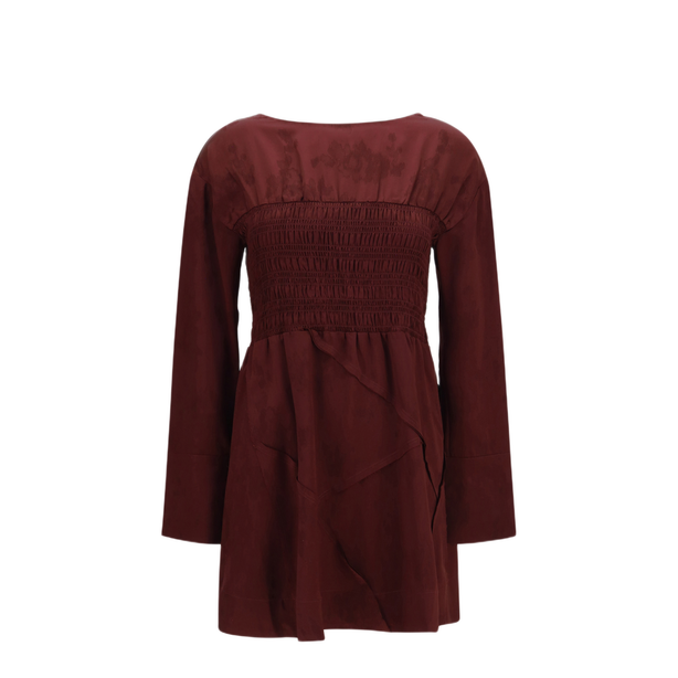Long Sleeve Satin Mini Dress