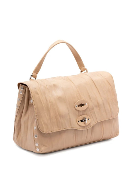 Postina Plisse S Beige Tote Bag