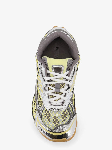 Bottega Veneta Orbit Mesh and Leather Sneakers - Zesty/Basalt