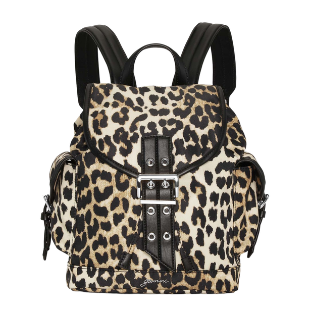 Small Nylon Bucky Backpack - Leopard