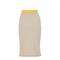 Light Beige Cotton And Silk Skirt