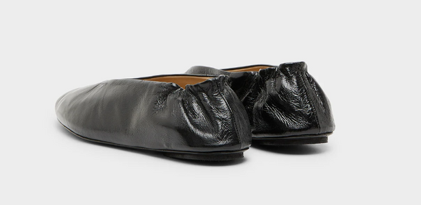 Strascico Ballerina Goat Leather Nero