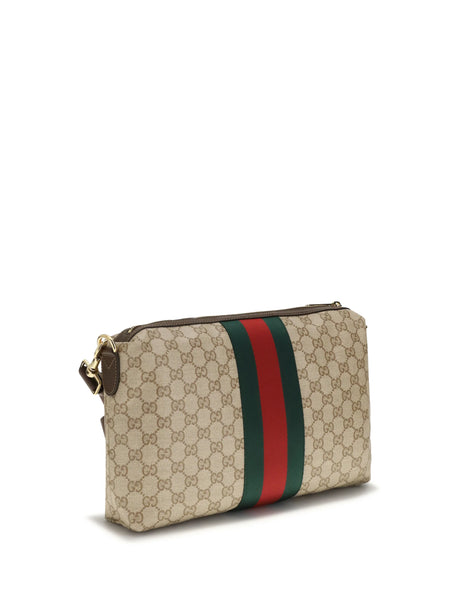 Gucci Medium GG Shoulder Bag with Web stripe - Vint.San/Dk Br/Vrv/D