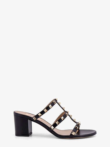Valentino Garavani Rockstuds leather sandals with iconic all-over studs - Nero