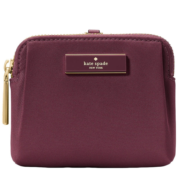 Kate Spade Carter Nylon Card Case Lanyard - Deep Cherry KL878